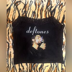 Deftones Black crop Top